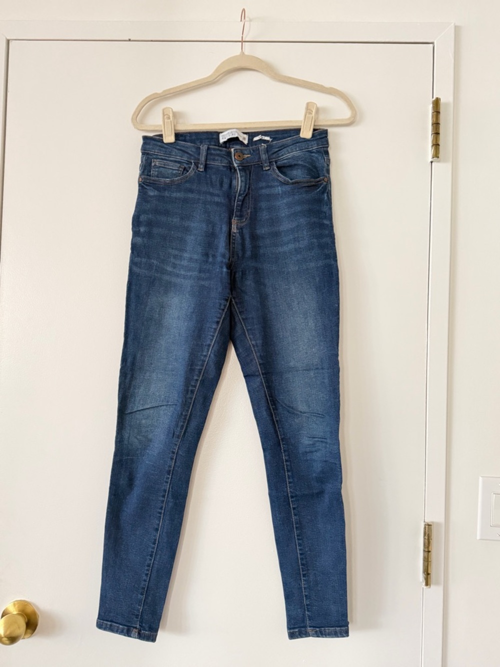 Dark Blue High-Rise Skinny Jeans